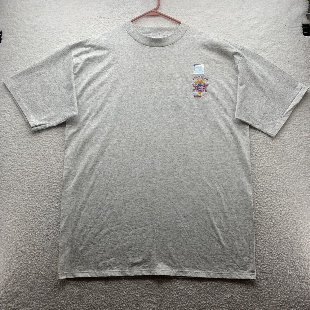 Antigua Sport Superbowl 29 XXIX T-Shirt Mens XL X-Large 1995 Miami USA Made NWOT